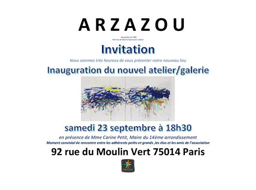23/09 -> Inauguration nouvel atelier ARZAZOU